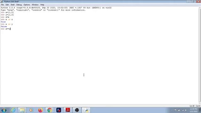 python tutorial class 11th(identity operator,membership operator in hindi)
