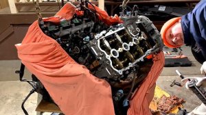 TIMING CHAIN REPLACEMENT AUDI A8 D4 ENGINE 4.2 CDRA (part3)