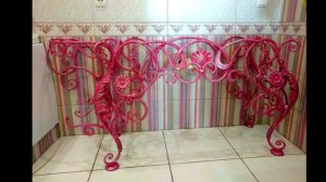 Кованая мебель для ванной комнаты туалетный стол стул зеркало в раме фото видео