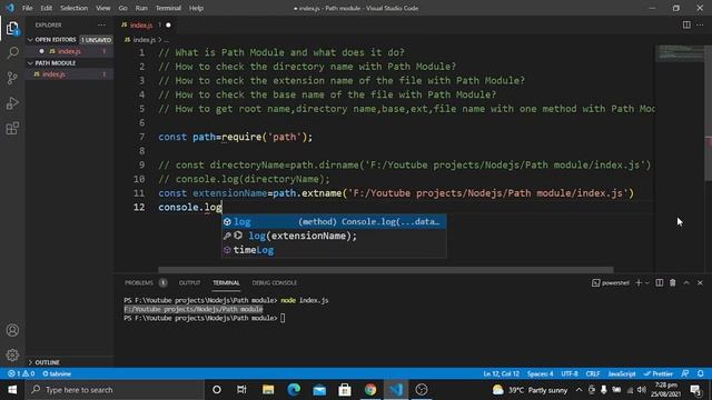 Learn About Path Module In Nodejs | Master Nodejs #7 | Nodejs Course For Beginners