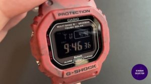 Casio G-SHOCK GWB5600SL-4 Sand & Land Square Solar Red Negative Display Watch Review