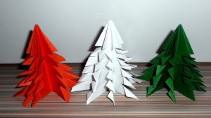 Елка из бумаги своими руками. Оригами. Новогодние поделки