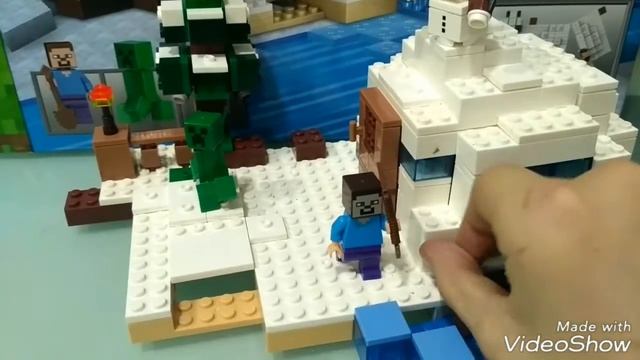 (Обзор)!!! LELE Minecraft Снежная Крепость!!! смотреть онлайн