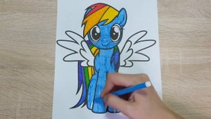 Раскраска Май Литл Пони - Радуга Дэш (My Little Pony)