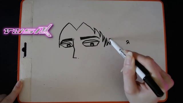 Превращение имени Коля в рисунок / Легкие рисунки/ как нарисовать лицо парня