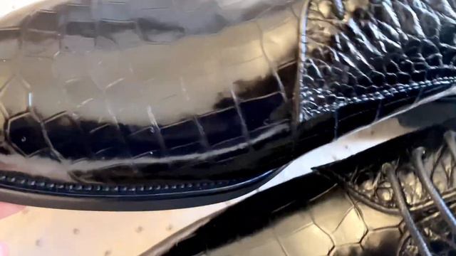 Дерби мужские, из натуральной кожи крокодила, в чёрном цвете. смотреть онлайн
