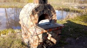 Печка своими руками для выпечки хлеба у пруда,. Теперь не штрафуют за костер на даче.