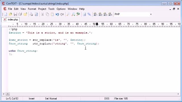 String Functions Replacing Predefined Part of a String in PHP by For Student Organization