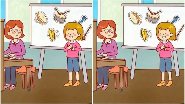 Тест внимательности. 3 отличия.