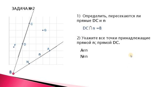 ГЕОМЕТРИЯ 7 класс. Задачи на тему ТОЧКИ ПРЯМЫЕ. Готовимся к самостоятельной работе.