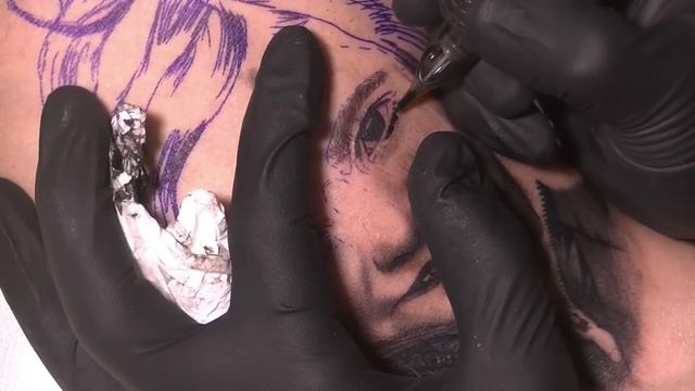 Daughter's portrait - Tattoo time lapse смотреть онлайн