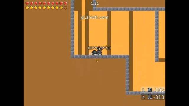 Развлекаемся на сервере типа DDRace в игре TeeWorlds #1