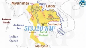 КАРТА МИР - ТАИЛАНД (Thailand Map Physical 2023)