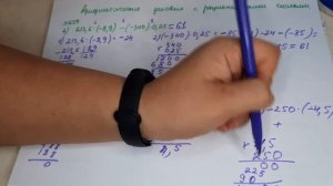 Арифметические действия над рациональными числами