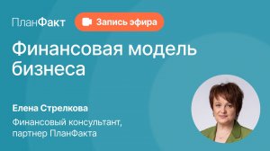 Финансовая модель бизнеса: зачем нужна и как построить. Вебинар с Еленой Стрелковой