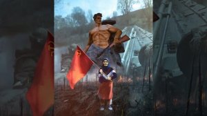 Бабушка со знаменем Победы ( стихотворение Донбасс)