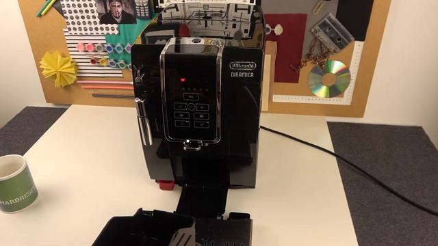 How to Empty Coffee Tray on DELONGHI Dinamica Ecam 350.55 Coffee Maker - Clear Coffee Spills смотреть онлайн