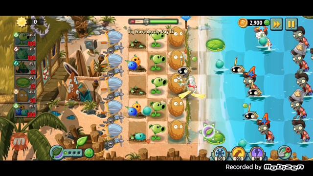 Растения Против Зомби 2 пляж большой волны, 12 уровень. Plants vs Zombies 2 смотреть онлайн