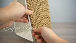 DIY Роскошная корзина с крышкой из картонной коробки и джутового шпагата