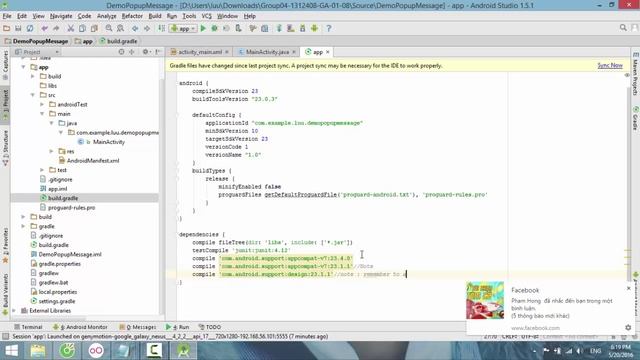 Demo Create a Popup Message in Android смотреть онлайн