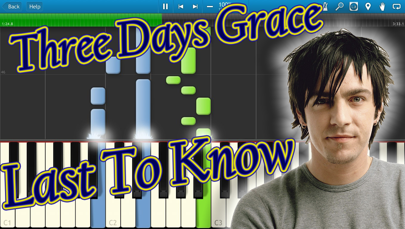 Last to know three days. Three Days Grace last to know.