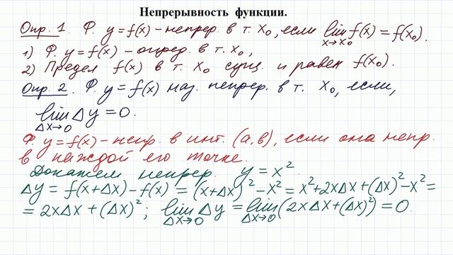 Непрерывность функции и точки разрыва функции смотреть онлайн