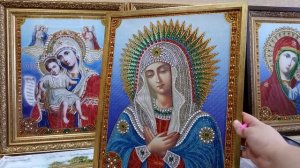 АЛМАЗНАЯ МОЗАИКА. ШИКАРНЫЕ ИКОНЫ. ОБЗОР ГОТОВЫХ РАБОТ ИЗ НАШЕЙ МАСТЕРСКОЙ.