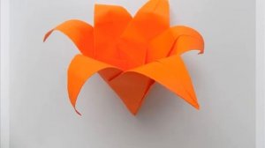 Лилия из бумаги в технике оригами красивый подарок на любой праздник