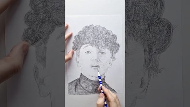 Как нарисовать Рахима Абрамова (Rakhim), портрет карандашом / How to draw Rahim Abramov portrait