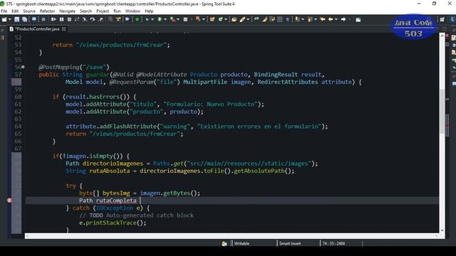 SUBIR IMAGENES EN SPRING BOOT (Guardar Imagen en Base de Datos) Parte 2 смотреть онлайн