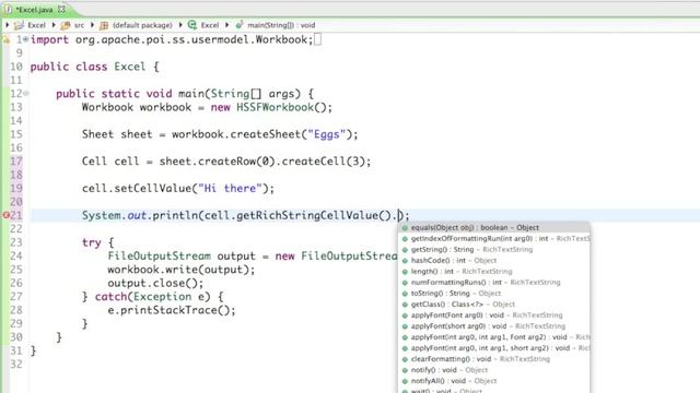 Excel Documents and Java - Reading Cells [Eng] [05] смотреть онлайн