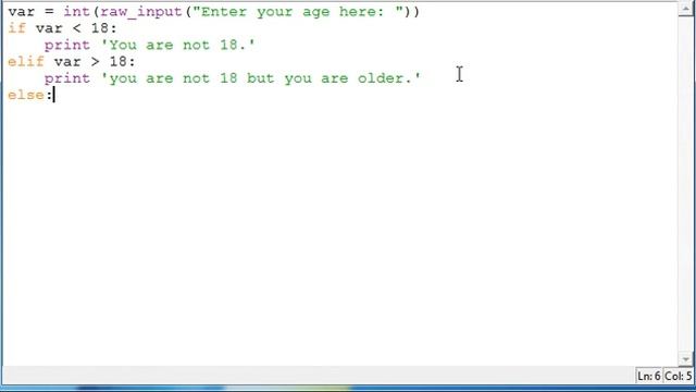 Python tutorial 8: If, elif, and else statements