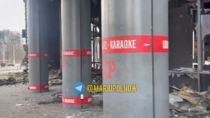 Мариуполь всё что осталось от ТРЦ "Порт Сити".