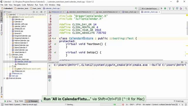 Google Test support in CLion смотреть онлайн