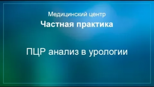 ПЦР анализ в урологии