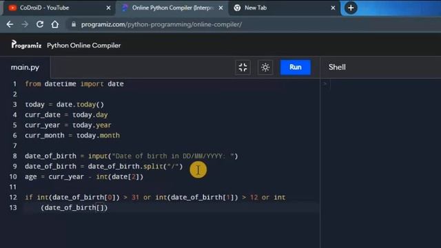How to create Age Calculator using Python - #1stpythonproject