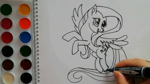 Мой маленький пони. My Little Pony. Флаттершай. Fluttershy. Мультик-раскраска. Учим цвета.
