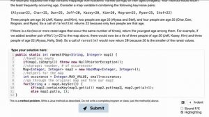 Java Practice It | Exercise 11.19: rarest | collections, sets and maps, hashmap, for, if else