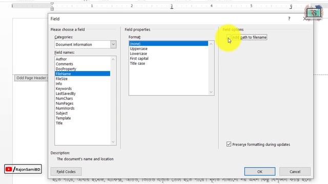 How to Insert File Location in MS Word | How to Show File Path in Microsoft Word Bangla Tutorial смотреть онлайн