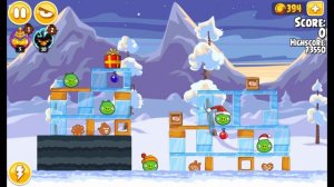 Angry Birds Seasons - Wreck the Halls - Level 1-4 - 76,130 - World Record!