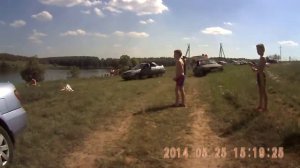 Приехали на Грумант. Обзор пруда.