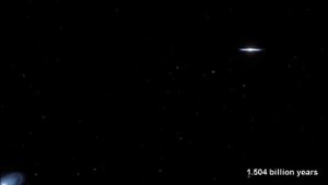 как с земли будет выглядеть столкновение Андромеда галактика Млечный Путь.