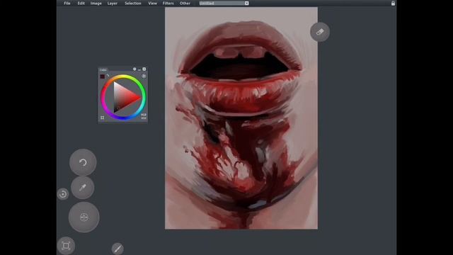 Рисуем кровавые губы смотреть онлайн