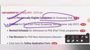 NIT JALANDHAR || List of Shortlisted Candidates || NIT PHD ADMISSION 2021 ||