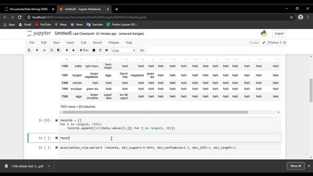 Association Rule Mining - Menggunakan Algoritma Apriori || praktikum 2 смотреть онлайн