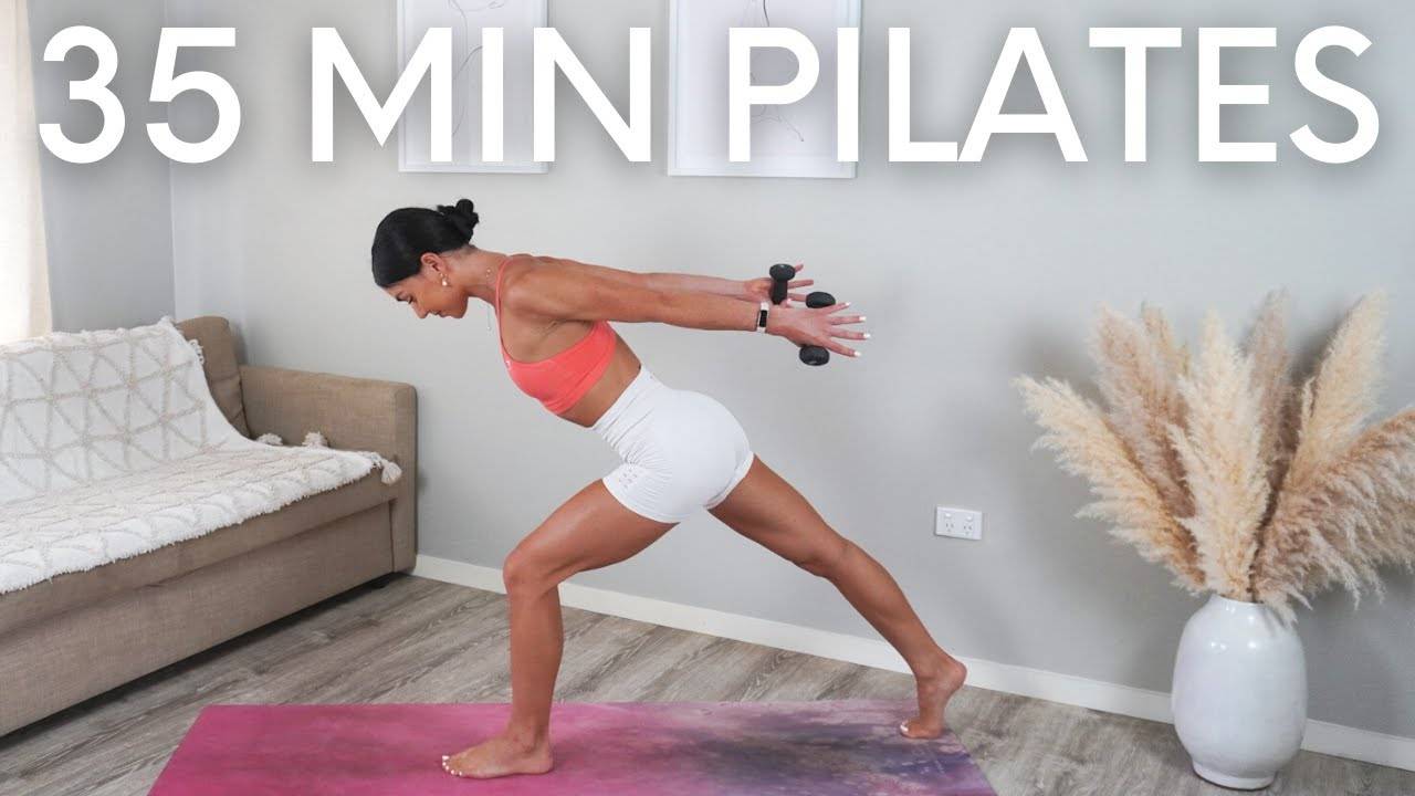 Move with Nicole - 35 MIN FULL BODY WORKOUT _ At-Home Pilates With Weights смотреть онлайн