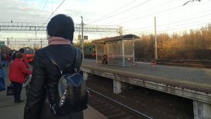 Электропоезд ЭД4М-0378 сообщением Сергиев Посад - Москва-Ярославская