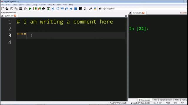 2. Python Comments, single line comments and multi-line comments