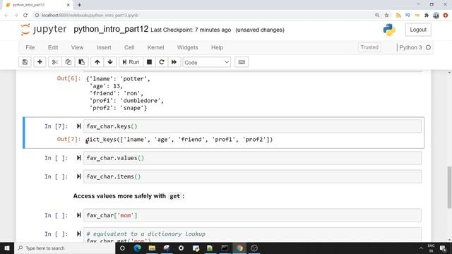Python Introduction, Part 12  : Python Dictionary Methods