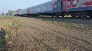 Тэп70БС-217 прибывает на станцию Славгород с поездом 624Н Татарская-Барнаул